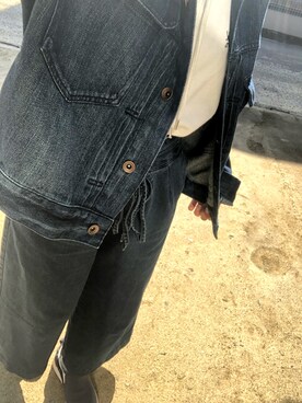 「GIORDANO（ジョルダーノ）のアイテム（パーカー、ホワイト系）」を使った、もっかさん（レディース・150cm）の春コーディネート
