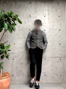 「アイテム（ビジネスシャツ）」を使った、2ndbmさん（メンズ・174cm）の秋コーディネート