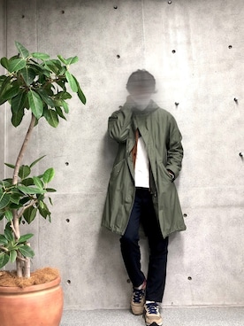 「アイテム（モッズコート）」を使った、2ndbmさん（メンズ・174cm）の秋コーディネート