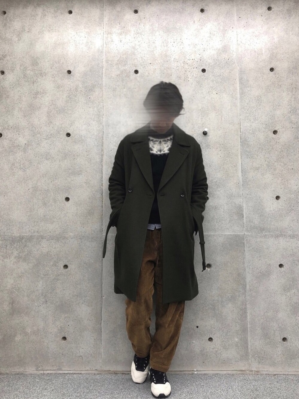 「オーバーサイズ、ゆるコーデ、大人カジュアル、年末WEAR感謝祭、ノルディック柄」｜「Jamieson's of Shetlandのアイテム（ニット/セーター、ブラック系）」を使った、2ndbmさん（メンズ・174cm）の冬コーディネートの1枚目の写真