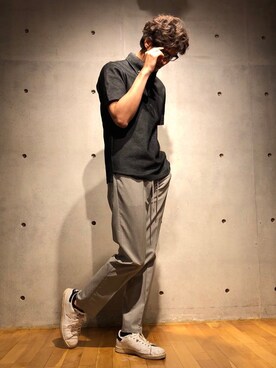 「アイテム（ポロシャツ）」を使った、2ndbmさん（メンズ・174cm）の春コーディネート