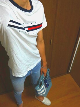 「TOMMY HILFIGER」｜「アイテム（スリッポン）」を使った、のりくんさん（メンズ・178cm）の夏コーディネート