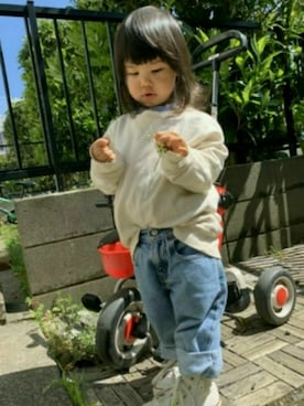 「H&M（エイチ・アンド・エム）のアイテム（シャツ/ブラウス）」を使った、さくさん（キッズ・90cm）の春コーディネート