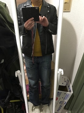 「アイテム（ブルゾン）」を使った、Kimura Tomoakiさん（メンズ・182cm・30代）の冬コーディネート