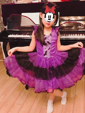 「no brand（ノーブランド）のアイテム（ジャンパースカート）」を使った、Miao Miaoさん（キッズ・130cm）の秋コーディネート