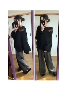 「ジーユーコーデ」｜「アイテム（アナログ腕時計）」を使った、Aiiさん（レディース・154cm）の冬コーディネート