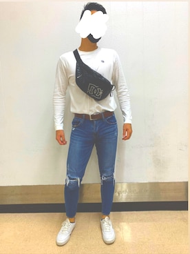 「DC（ディーシー）のアイテム（バッグ）」を使った、陸斗さん（メンズ・184cm）の秋コーディネート