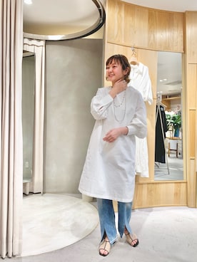 「SHENERY（シーナリー）のアイテム（チュニック）」を使った、MURATA_157cmさん（レディース・157cm）の春コーディネート