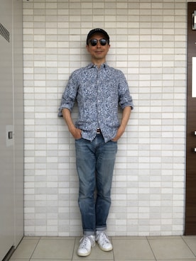 「アイテム（キャップ）」を使った、Paulさん（メンズ・171cm・50代）の春コーディネート