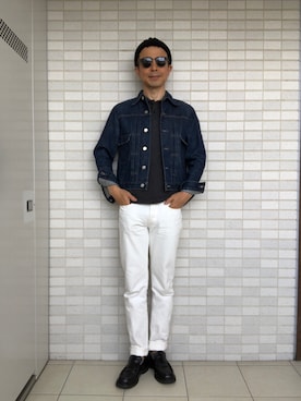 「フレンチカジュアル」｜「アイテム（デニムジャケット）」を使った、Paulさん（メンズ・171cm）の夏コーディネート