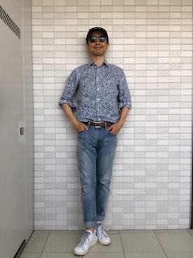 「アイテム（キャップ）」を使った、Paulさん（メンズ・171cm・50代）の夏コーディネート