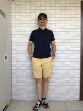 「アイテム（キャップ）」を使った、Paulさん（メンズ・171cm・50代）の夏コーディネート