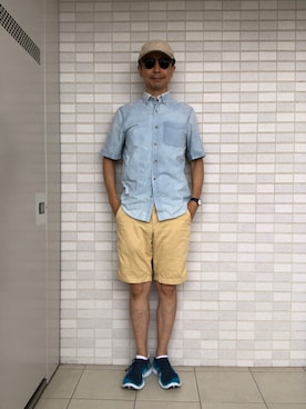 「アイテム（キャップ）」を使った、Paulさん（メンズ・171cm・50代）の夏コーディネート