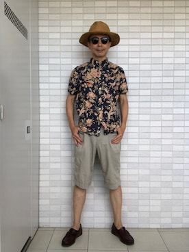 「Denim & Supply Ralph Lauren(デニムアンドサプライラルフローレン)のアイテム(シャツ/ブラウス)」を使った、Paulさん(メンズ・171cm)の夏コーディネート