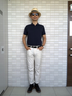 「アイテム（帽子）」を使った、Paulさん（メンズ・171cm・50代）の夏コーディネート