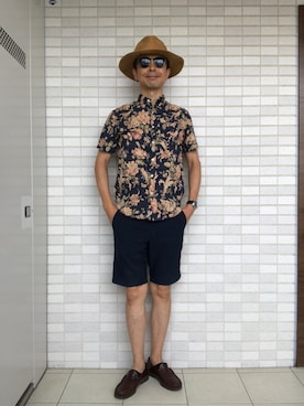 「アイテム（帽子）」を使った、Paulさん（メンズ・171cm・50代）の夏コーディネート