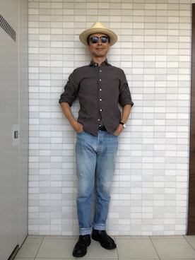 「アイテム（帽子）」を使った、Paulさん（メンズ・171cm・50代）の夏コーディネート
