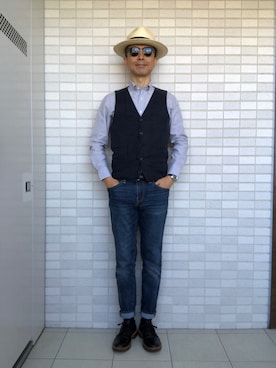 「アイテム（帽子）」を使った、Paulさん（メンズ・171cm・50代）の秋コーディネート