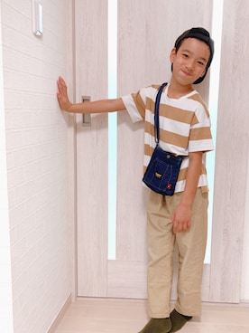「ラテコーデ」｜「アイテム（帽子）」を使った、rickyさん（キッズ・125cm）の夏コーディネート