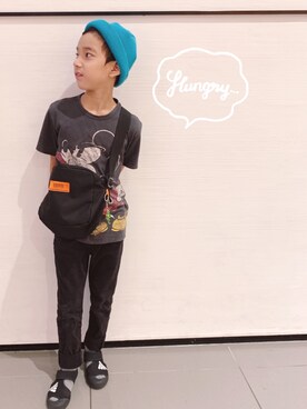 「RACAL（ラカル）のアイテム」を使った、rickyさん（キッズ・125cm）の夏コーディネート