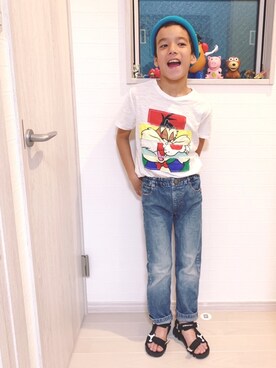 「RACAL（ラカル）のアイテム」を使った、rickyさん（キッズ・125cm）の夏コーディネート