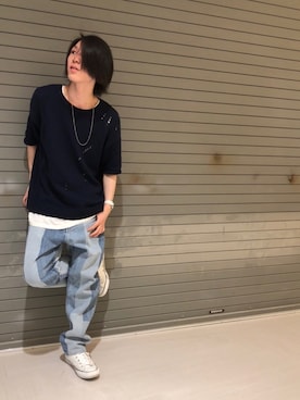 「FUGA（フーガ）のアイテム」を使った、りょーじさん（メンズ・165cm）の夏コーディネート