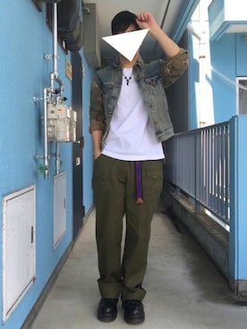 「surt（サート）のアイテム（帽子）」を使った、Pitaさん（メンズ・169cm）の夏コーディネート
