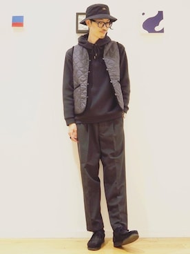 「LAVENHAM（ラベンハム）のアイテム（その他アウター）」を使った、ナカゴミさん（メンズ・184cm）の秋コーディネート