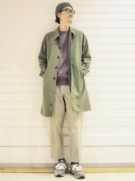 「RELAX」｜「アイテム（その他アウター）」を使った、ナカゴミさん（メンズ・184cm）の冬コーディネート