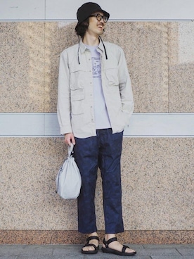 「GLR/ lab」｜ナカゴミさん（メンズ・184cm）の春コーディネート