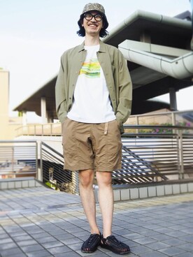 「GLR/ lab」｜ナカゴミさん（メンズ・184cm）の春コーディネート