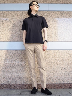 「green label relaxing（グリーンレーベルリラクシング）のアイテム（財布/小物）」を使った、ナカゴミさん（メンズ・184cm）の夏コーディネート