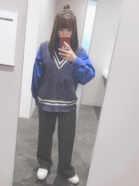 「ラルフローレンシャツ」｜「アイテム（ジャケット/アウター）」を使った、minnさん（レディース・154cm）の春コーディネート