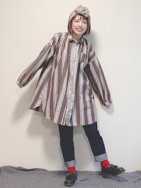 「青文字系」｜minnさん（レディース・154cm）の秋コーディネート