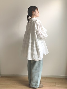 「ナチュラルスタイル」｜「アイテム（モカシン/デッキシューズ）」を使った、minnさん（レディース・154cm）の冬コーディネート