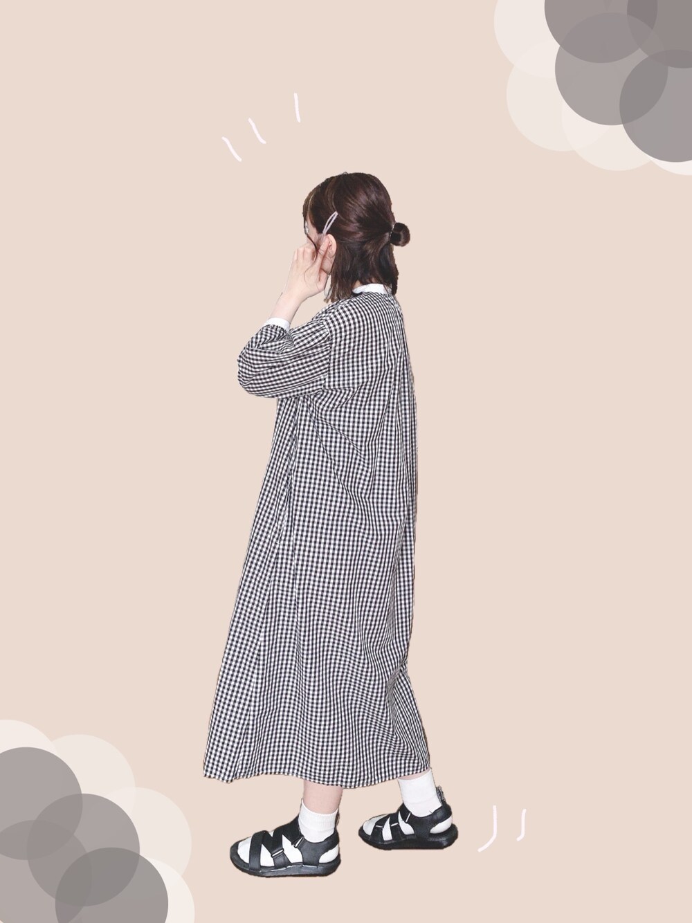 「ゆるコーデ、シンプル、春、低身長、お洒落さんとつながりたい、シャツワンピ、studio clip、ナチュラル、シンプルコーデ、154cm」｜「studio CLIPのアイテム（シャツワンピース、その他）」を使った、minnさん（レディース・154cm）の春コーディネートの1枚目の写真
