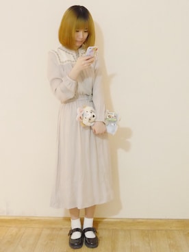 「Crisp（クリスプ）のアイテム（ワンピース/ドレス、ホワイト系）」を使った、shikiwwwさん（レディース）の春コーディネート