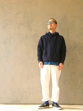 「CANTON（キャントン）のアイテム」を使った、D.nakamuraさん（メンズ・170cm）の冬コーディネート