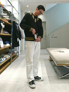 「CANTON（キャントン）のアイテム」を使った、D.nakamuraさん（メンズ・170cm）の冬コーディネート