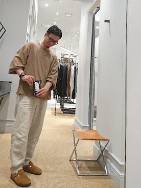 「SOFFE（ソフィー）のアイテム（Tシャツ/カットソー）」を使った、D.nakamuraさん（メンズ・170cm）の春コーディネート