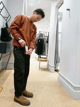 D.nakamuraさん(メンズ・170cm)の冬コーディネート