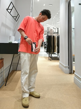 「VAINL ARCHIVE（ヴァイナルアーカイブ）のアイテム（Tシャツ/カットソー）」を使った、D.nakamuraさん（メンズ・170cm）の夏コーディネート