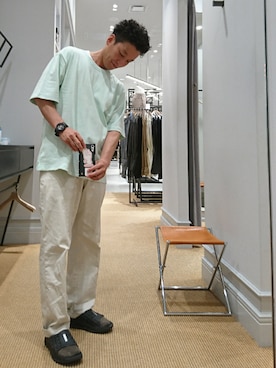「VAINL ARCHIVE（ヴァイナルアーカイブ）のアイテム（Tシャツ/カットソー）」を使った、D.nakamuraさん（メンズ・170cm）の夏コーディネート