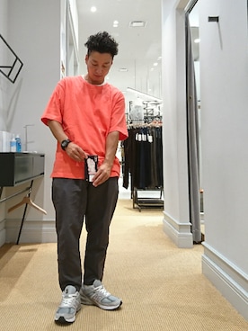 「VAINL ARCHIVE（ヴァイナルアーカイブ）のアイテム（Tシャツ/カットソー）」を使った、D.nakamuraさん（メンズ・170cm）の夏コーディネート