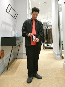 「VAINL ARCHIVE（ヴァイナルアーカイブ）のアイテム（Tシャツ/カットソー）」を使った、D.nakamuraさん（メンズ・170cm）の春コーディネート