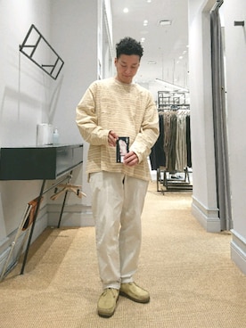 「YSTRDY's TMRRW（イエスタデイズトゥモロー）のアイテム（トップス）」を使った、D.nakamuraさん（メンズ・170cm）の春コーディネート