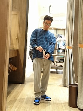 「YSTRDY's TMRRW（イエスタデイズトゥモロー）のアイテム（トップス）」を使った、D.nakamuraさん（メンズ・170cm）の春コーディネート