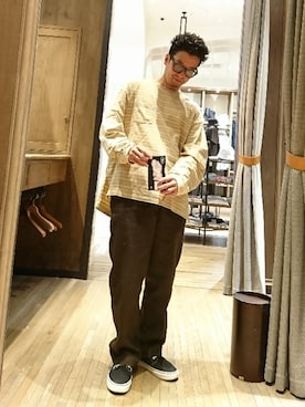 「YSTRDY's TMRRW（イエスタデイズトゥモロー）のアイテム（トップス）」を使った、D.nakamuraさん（メンズ・170cm）の春コーディネート