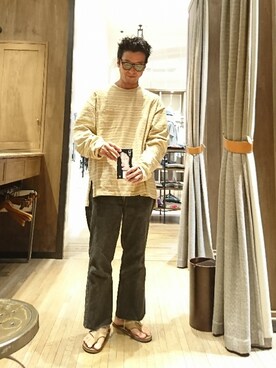 「YSTRDY's TMRRW（イエスタデイズトゥモロー）のアイテム（トップス）」を使った、D.nakamuraさん（メンズ・170cm）の夏コーディネート