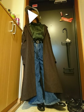 「オリエンタルトラフィック」｜「アイテム（チェスターコート）」を使った、fｕｍｉｎｏ.さん（レディース・155cm）の秋コーディネート